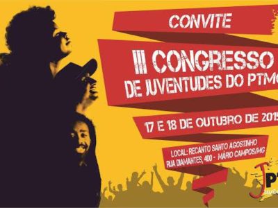 Abertas inscrições para o III Congresso da JPT/MG até dia 15/10