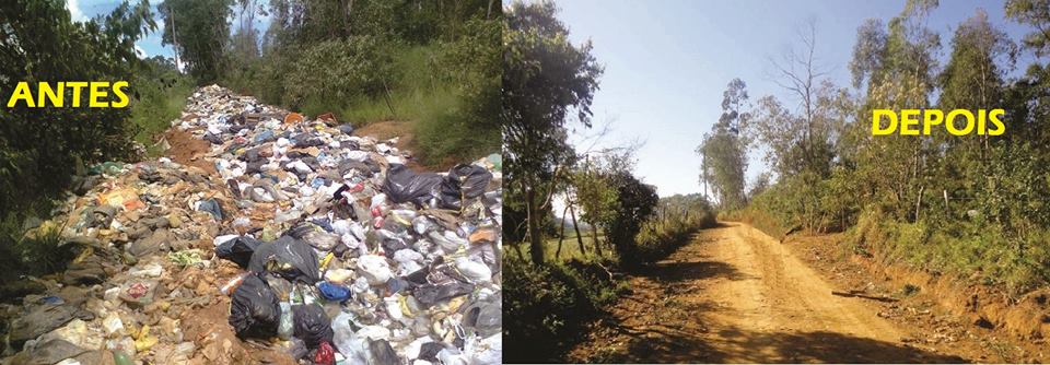 antes e depois lixão