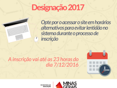 Educação: inscrições para designação vão até quarta (7)