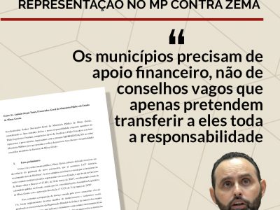 Falta de socorro a municípios gera representação no Ministério Público contra Romeu Zema