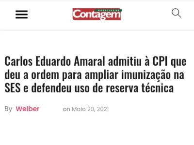 Carlos Eduardo Amaral admitiu à CPI que deu a ordem para ampliar imunização na SES