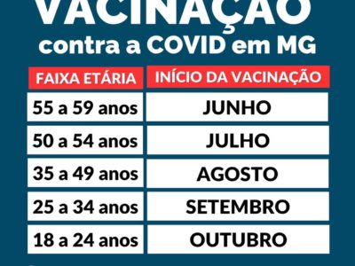 Governo divulga calendário de vacinação contra a Covid-19 por idade