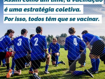 Não dê bola fora, vacine-se contra a covid-19!