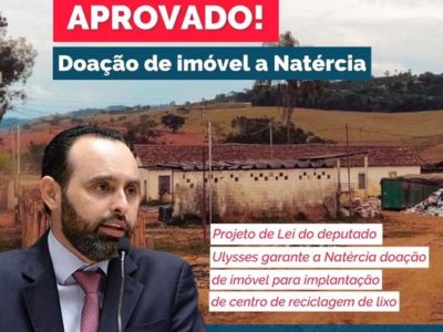 Projeto de Ulysses garante doação de imóvel para Natércia