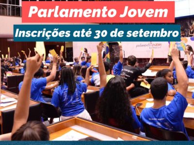 Inscrições para o Parlamento Jovem 2022 vai até 30 de setembro