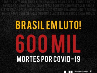 Brasil em luto: 600 mil mortes por covid-19